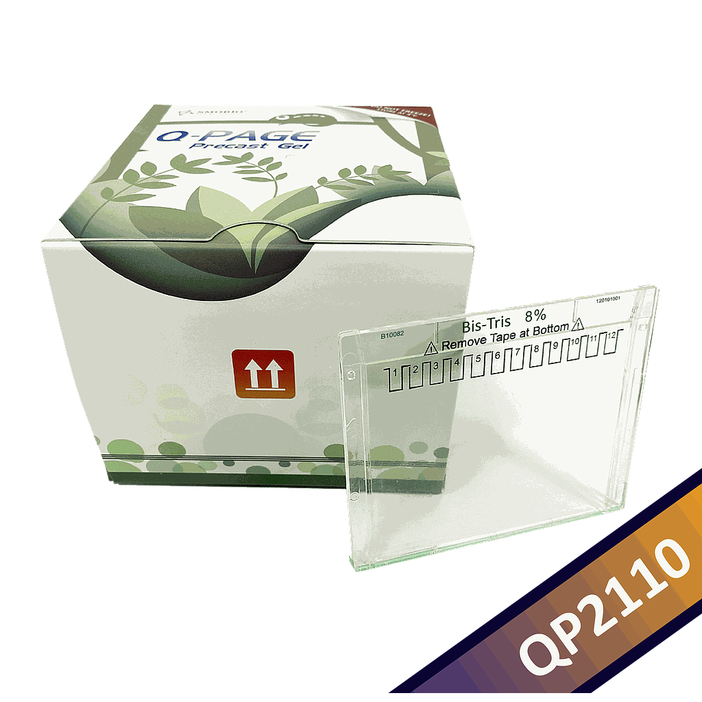 [QP2110] [QP2110] Q-PAGE™ Bis-Tris預鑄膠(小型, 12孔, 8%), 10片