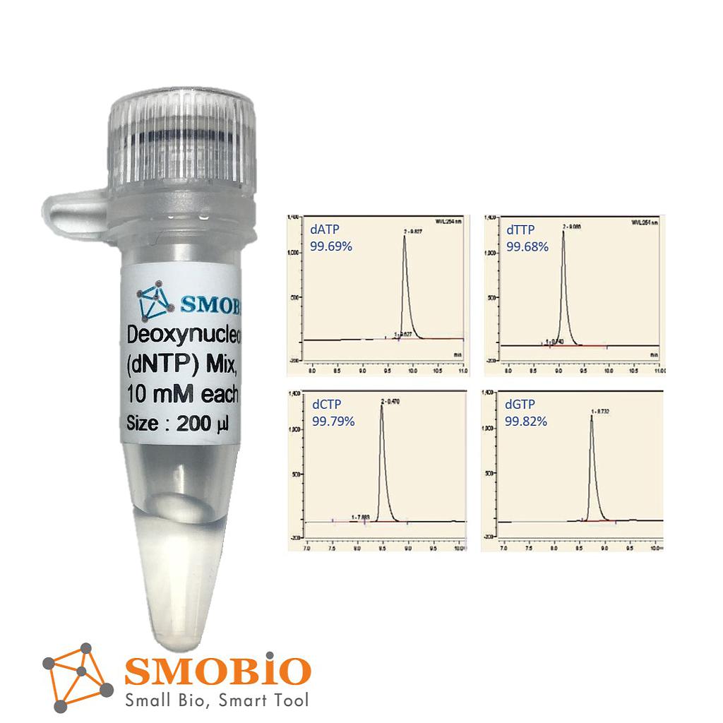 [CD1010] SMOChem™去氧核糖核苷三磷酸混合溶液(dNTP), 每種10 mM（共40 mM）, 200 μl