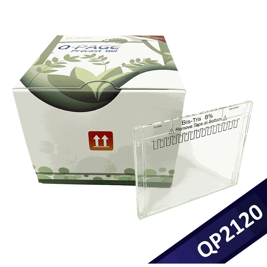[QP2120] Q-PAGE™ Bis-Tris預鑄膠(小型, 15孔, 8%), 10片