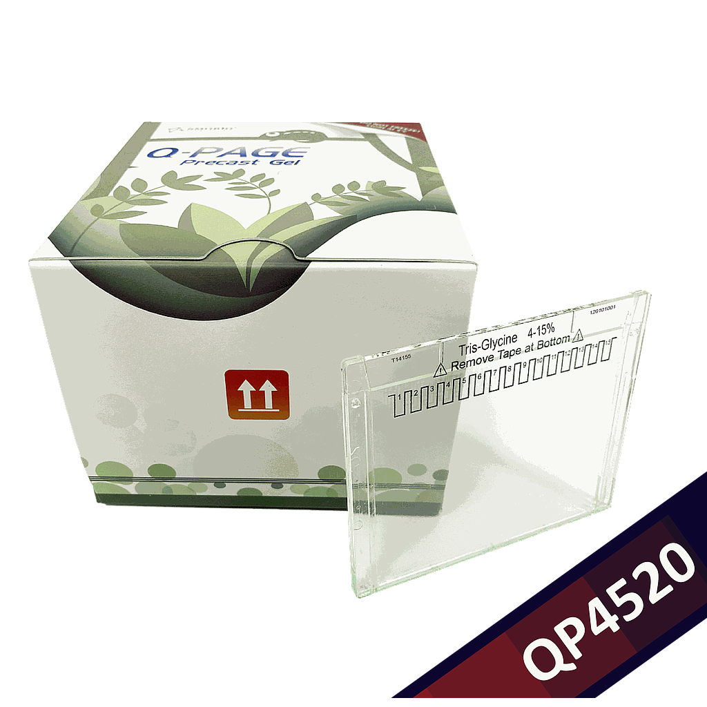 [QP4520] Q-PAGE™ TGN預鑄膠(小型, 15孔, 4-15%), 10片